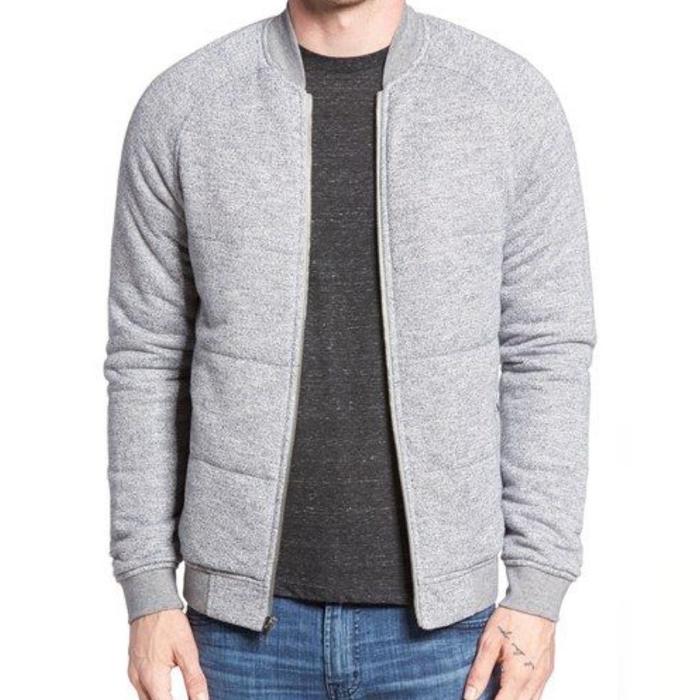 Kane&Unke Men's Grey Bomber Jacket